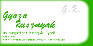 gyozo rusznyak business card